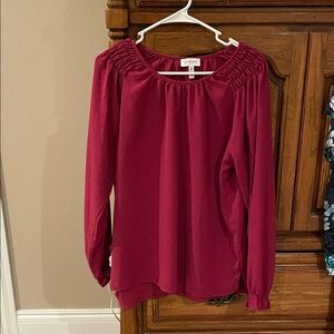 Jessica Simpson Deep Red Flowing Blouse
